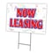 Signmission Now Leasing Yard Sign & Stake outdoor plastic coroplast window, C-2436 Now Leasing C-2436 Now Leasing - alternate 1